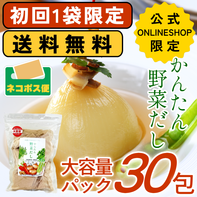 【初回お一人様1袋限定】かんたん野菜だし(9ｇ×30包)